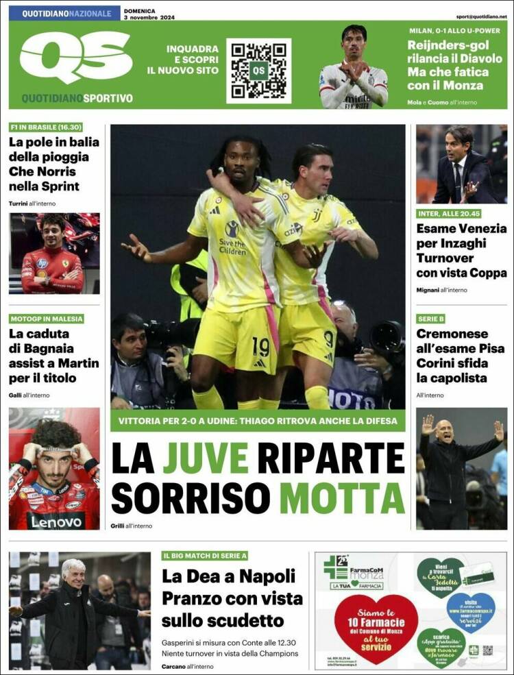 Portada de Quotidiano Sportivo (Italia)