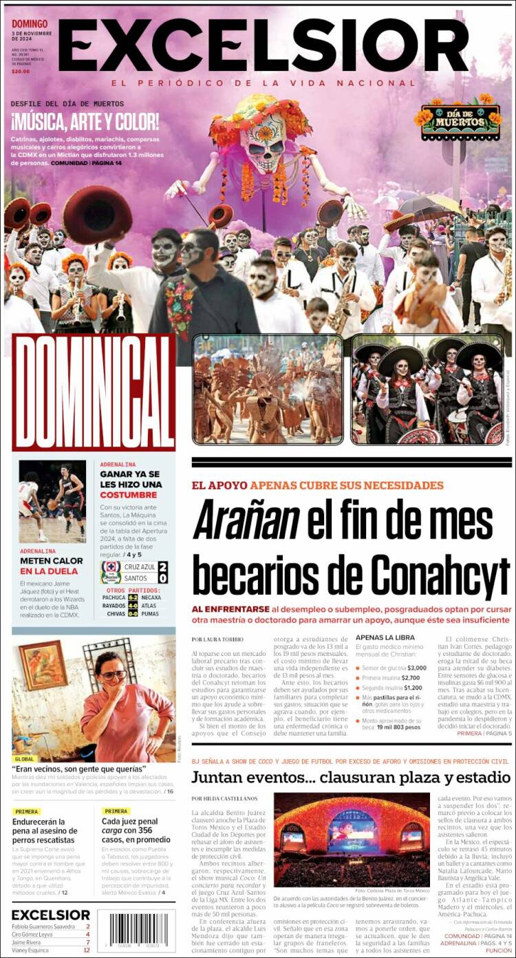 Portada de Excelsior (M&eacute;xico)