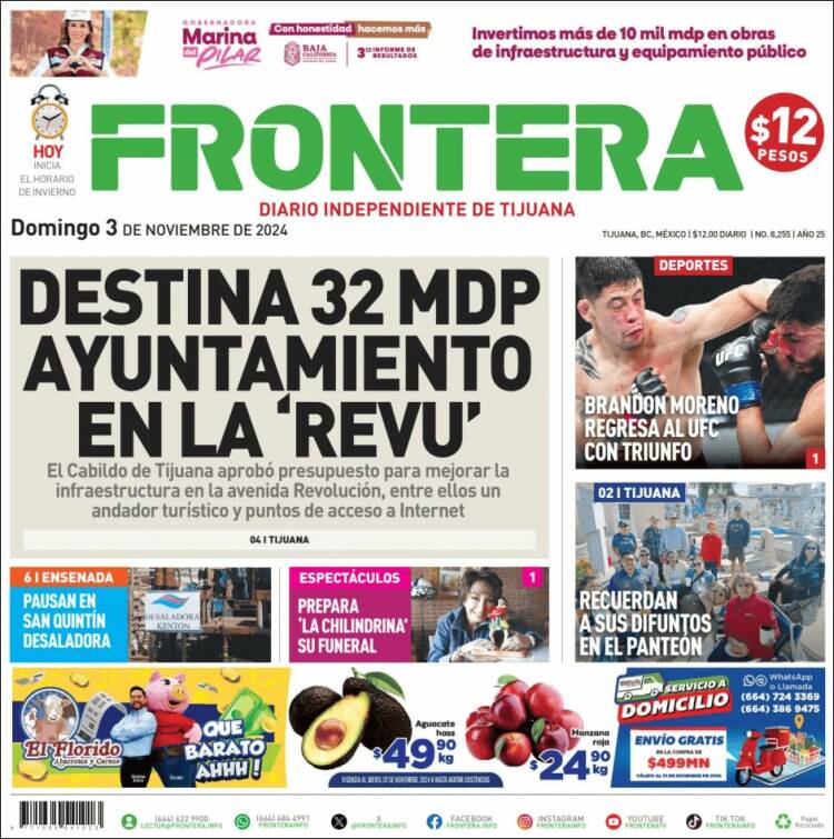 Portada de Frontera (M&eacute;xico)