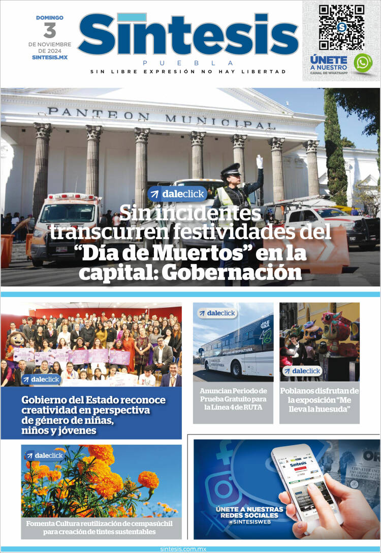 Portada de Síntesis - Puebla (M&eacute;xico)