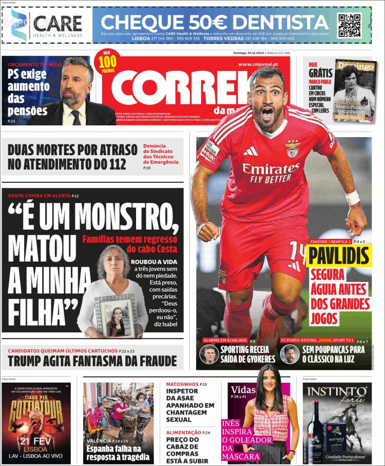 Portada de Correio da Manhã (Portugal)