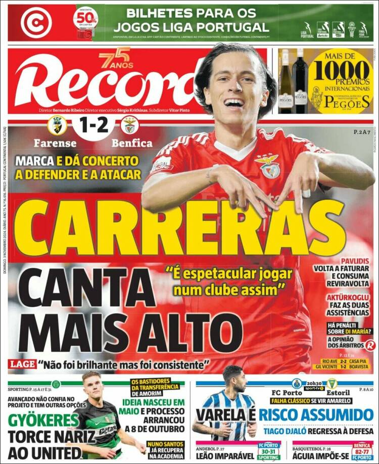 Portada de Record (Portugal)