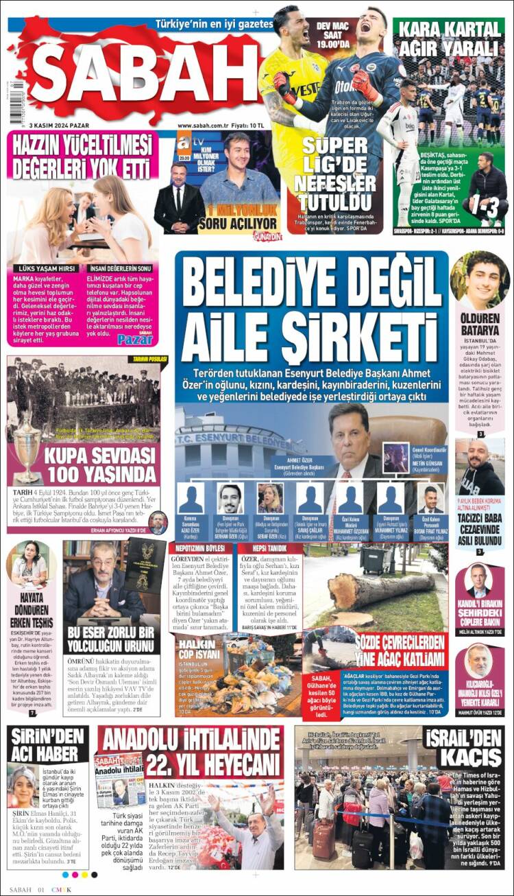 Portada de Sabah (Turqu&iacute;a)