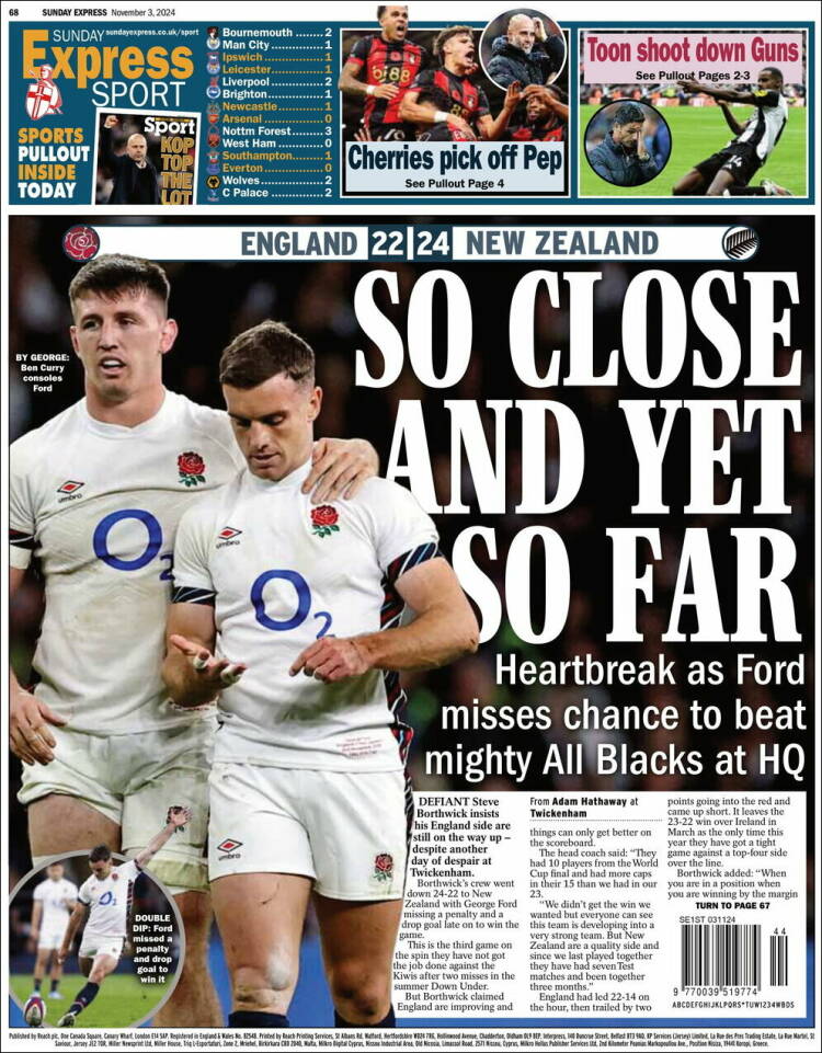 Portada de Express Sport (Reino Unido)