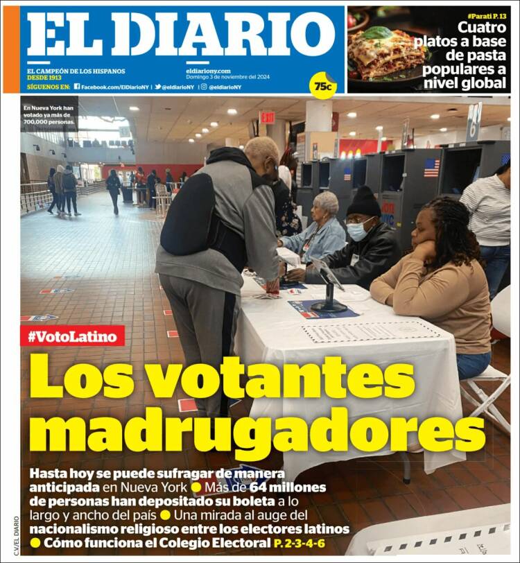 Portada de El Diario NY (USA)