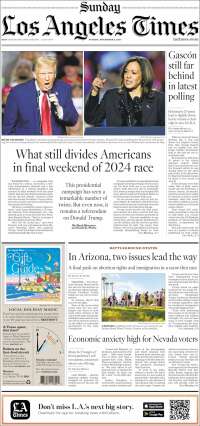 Portada de Los Angeles Times (USA)