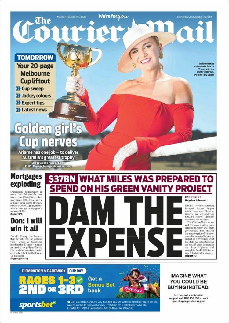 Portada de The Courier-Mail (Australia)