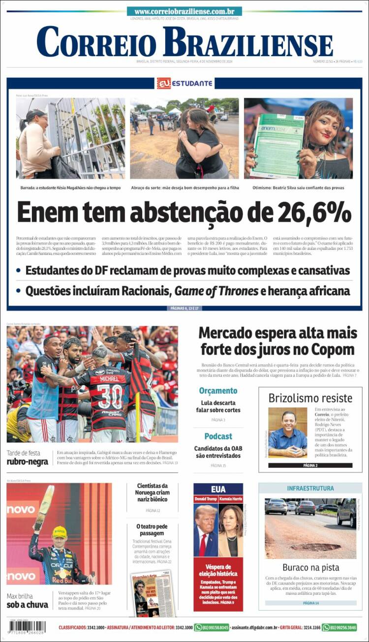 Portada de Correio Braziliense (Brasil)