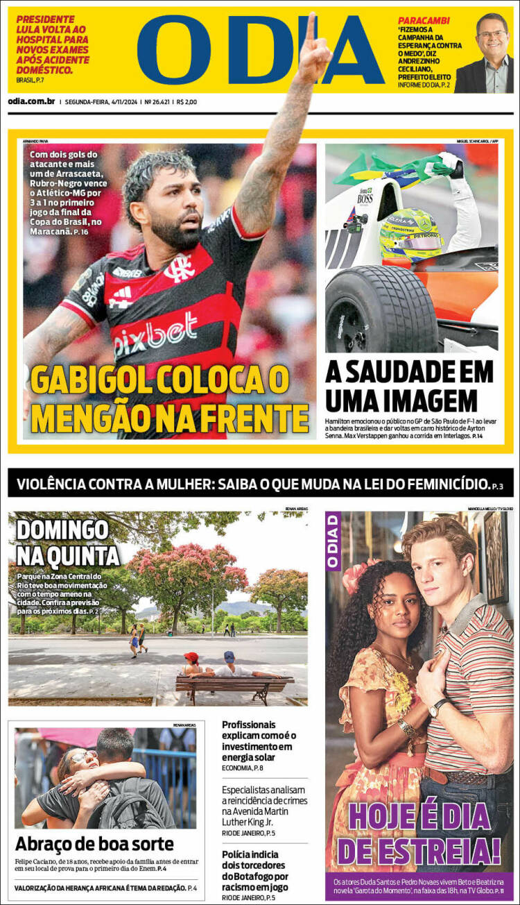 Portada de O Dia (Brasil)