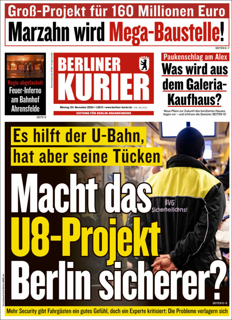 Portada de Berliner Kurier - Startseite BK (Alemania)