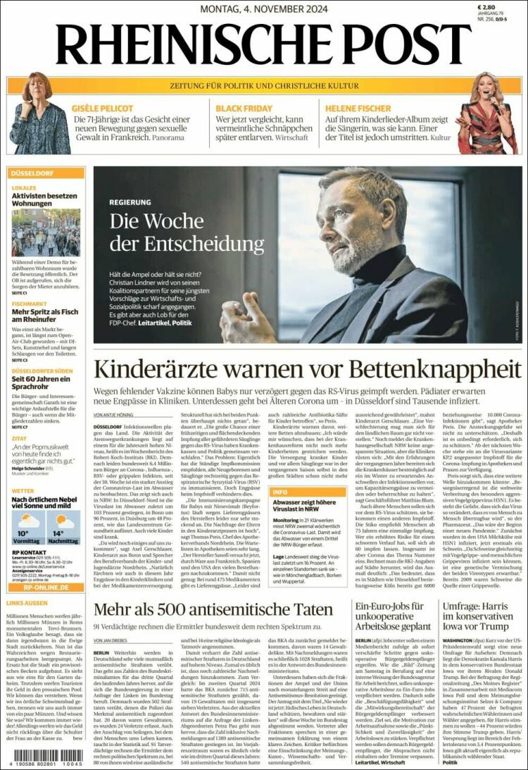 Portada de Rheinische Post (Alemania)