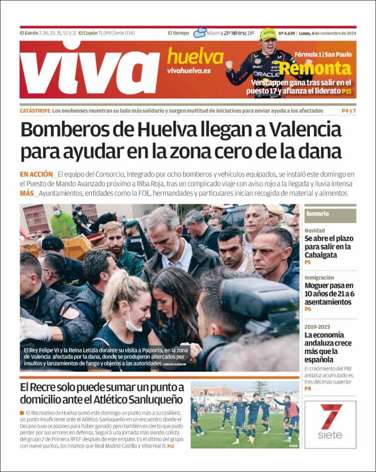 Portada de Viva Huelva (España)