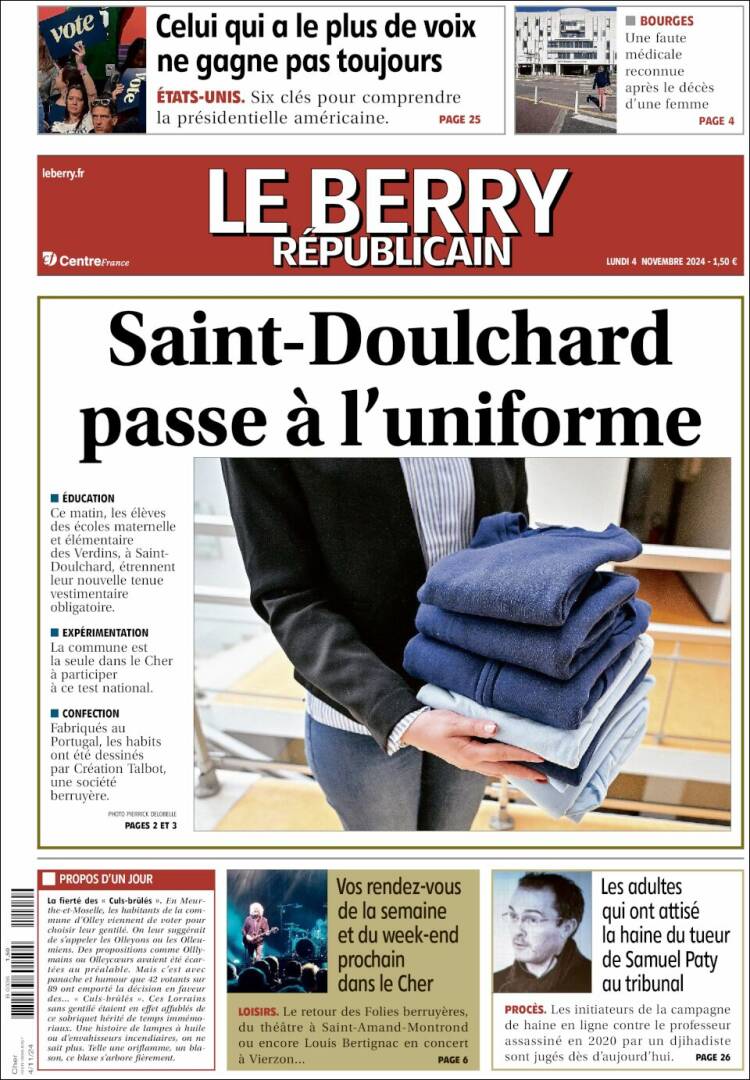 Portada de Berry Republicain (Francia)