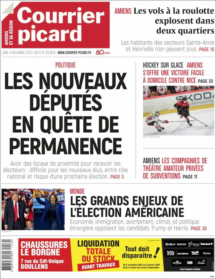 Portada de Courrier Picard (Francia)
