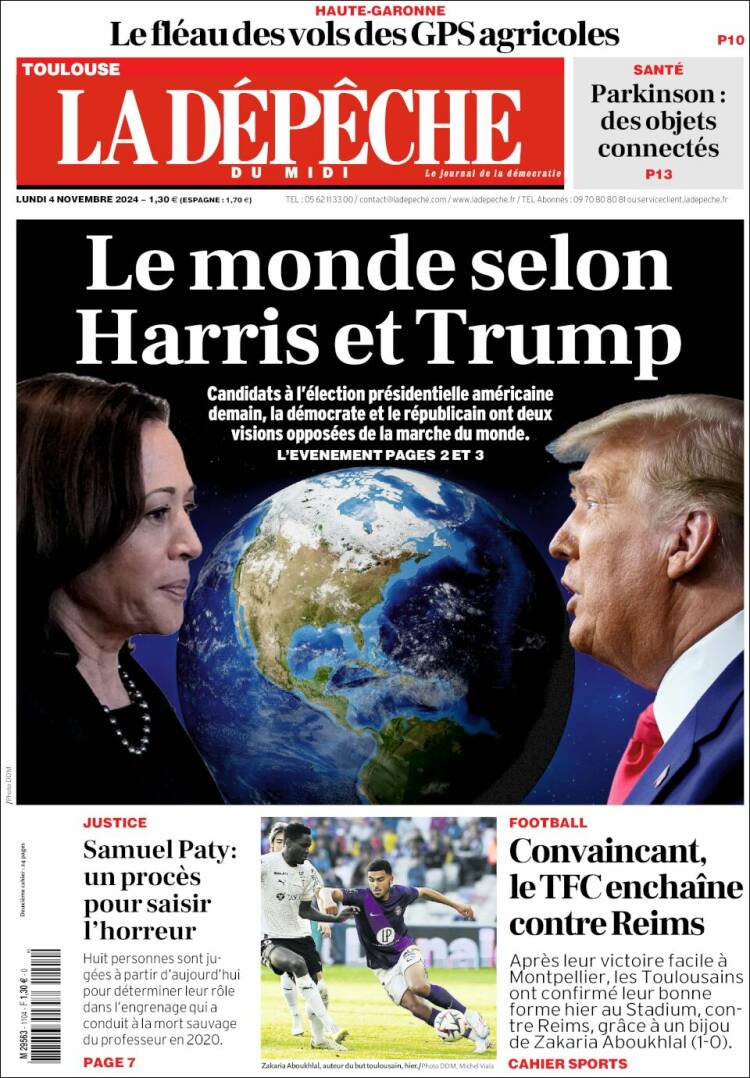 Portada de La Dépêche du Midi (Francia)