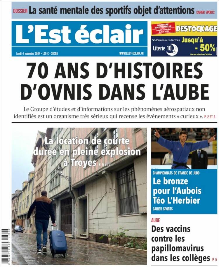Portada de L'Est Eclair (Francia)