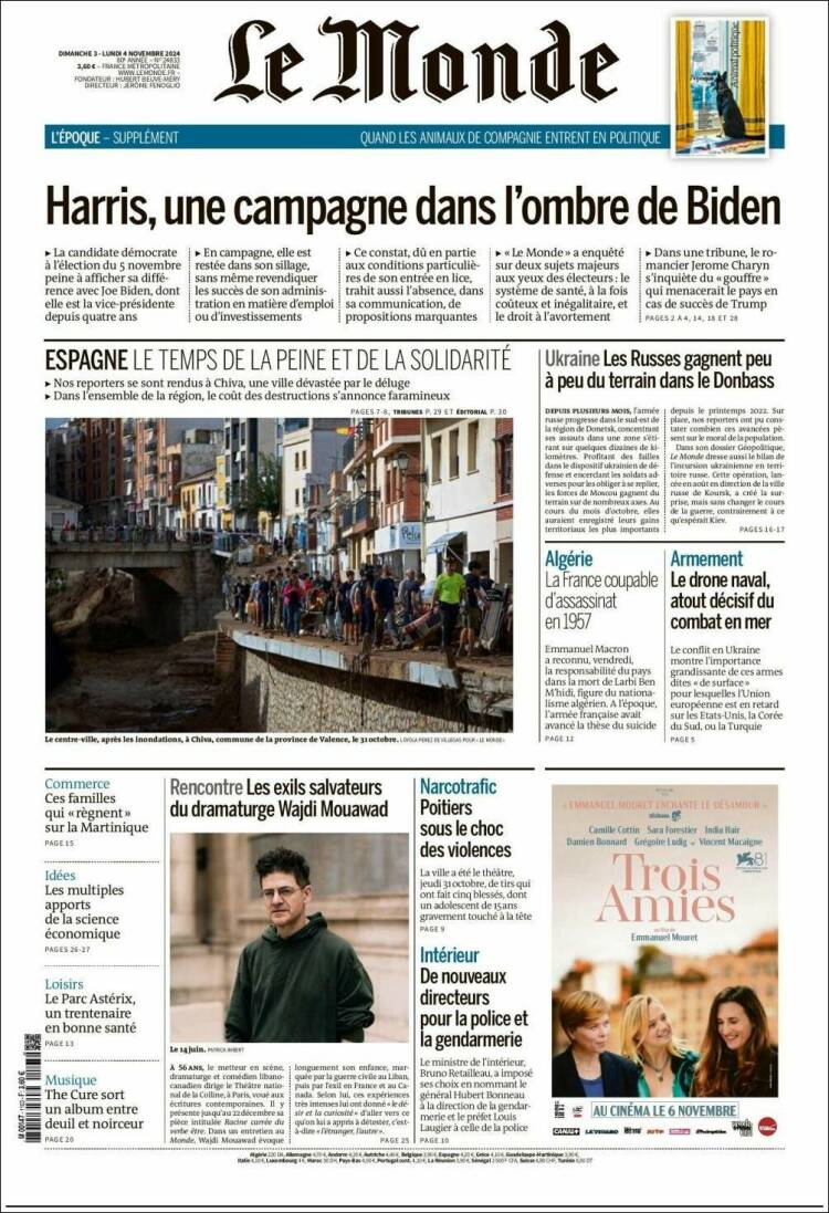 Portada de Le Monde (Francia)