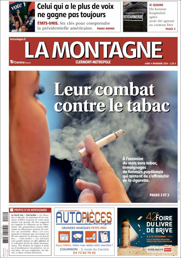 Portada de La Montagne (Francia)