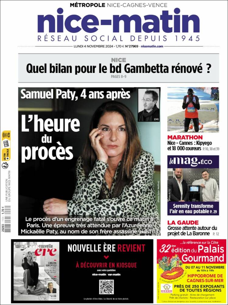 Portada de Nice-Matin (Francia)