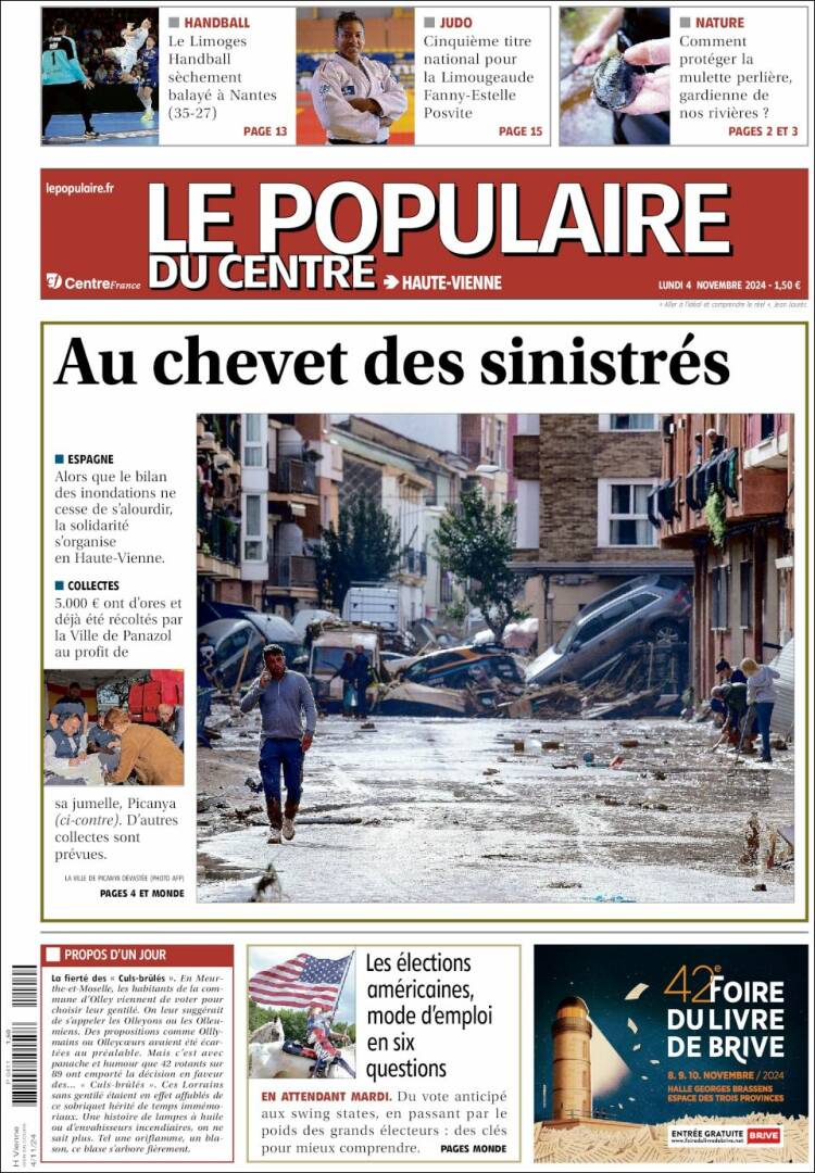 Portada de Le Populaire du Centre (Francia)