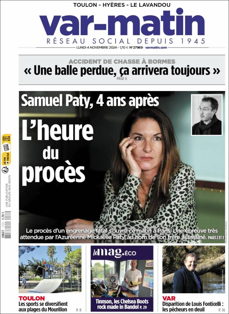 Portada de Var-Matin (Francia)