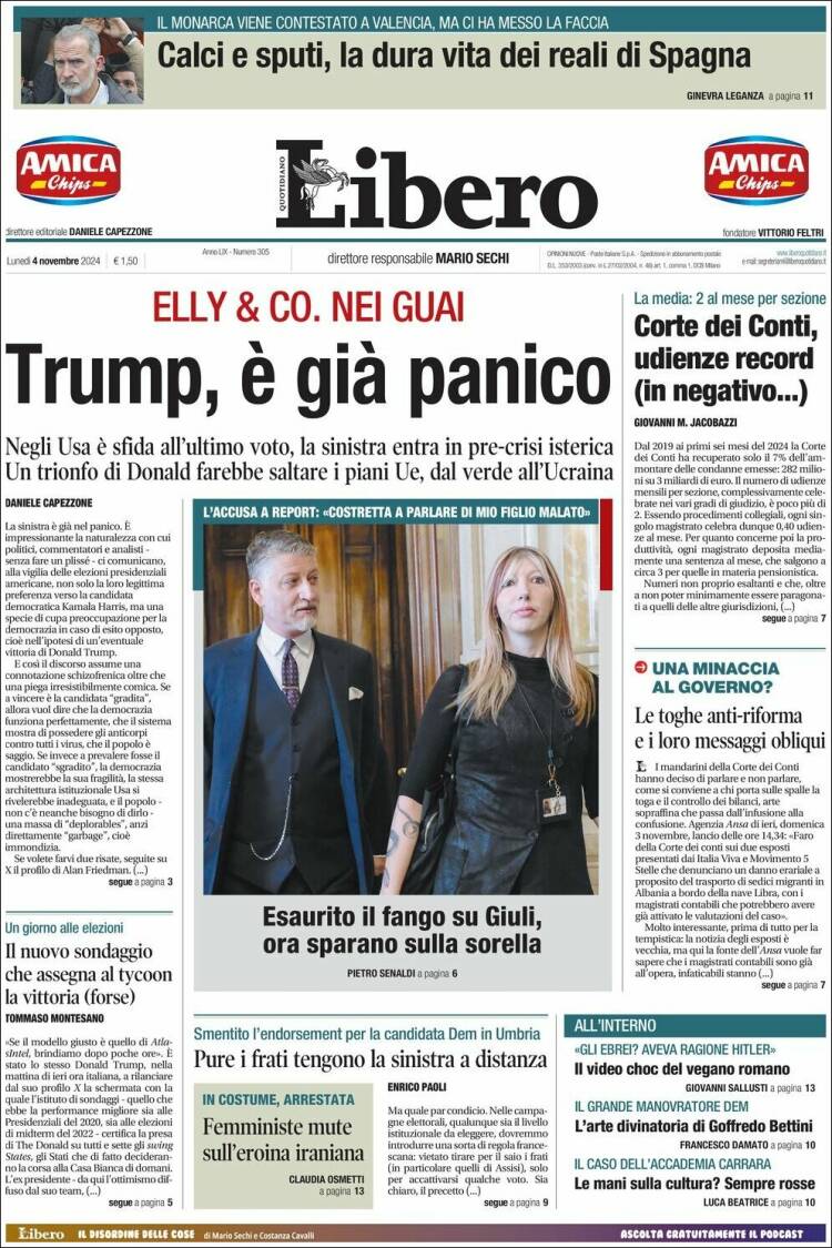 Portada de Libero (Italia)