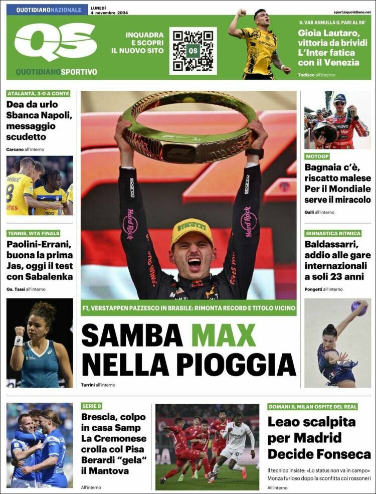 Portada de Quotidiano Sportivo (Italia)