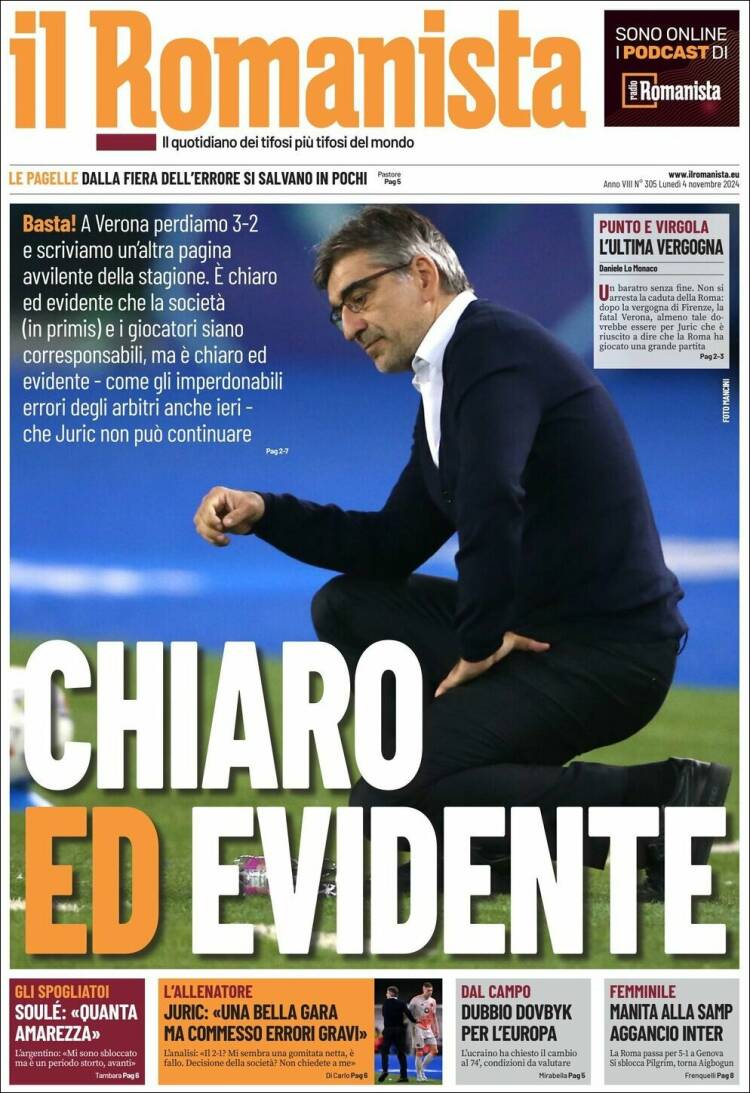 Portada de Romanista (Italia)