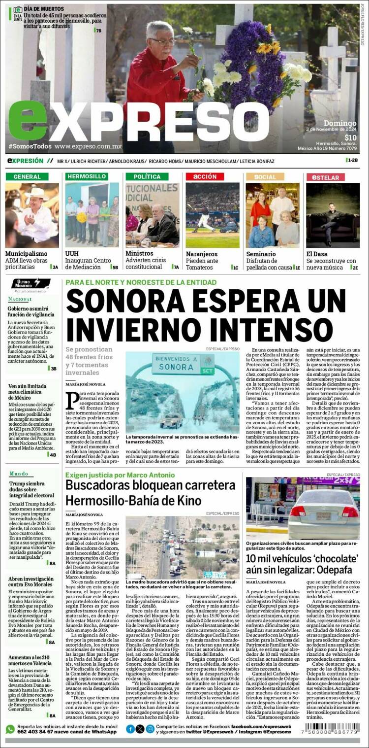 Portada de Expreso (México)
