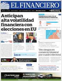 Portada de El Financiero (México)