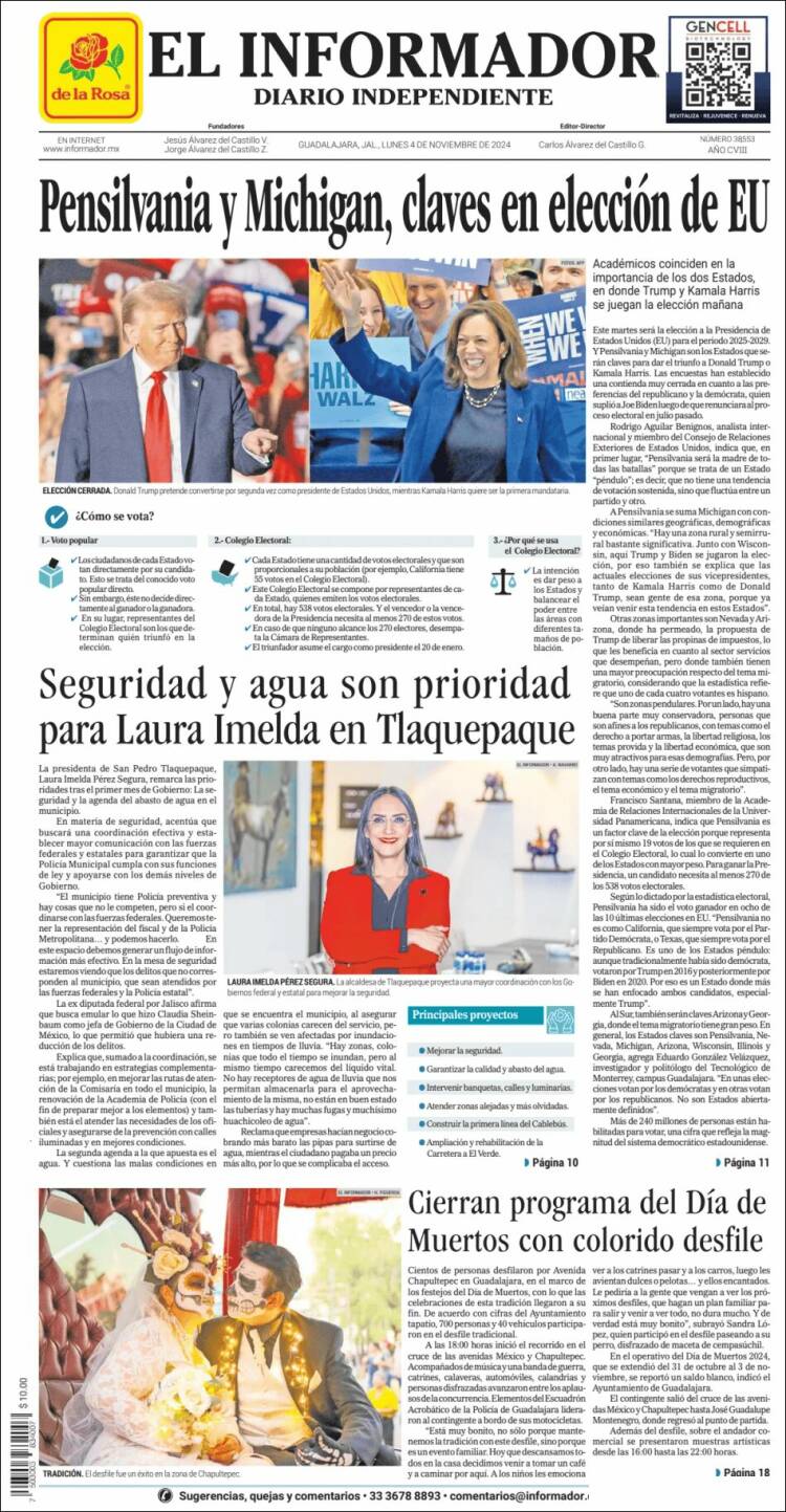 Portada de El Informador (México)