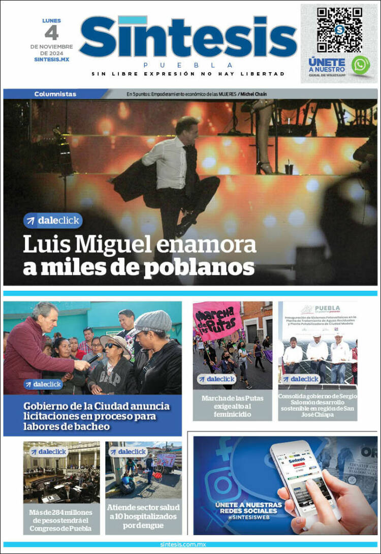 Portada de Síntesis - Puebla (México)