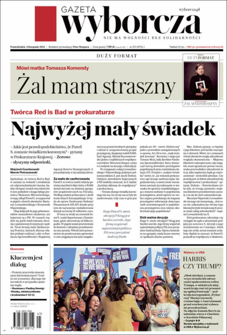 Portada de Gazeta Wyborcza (Polonia)