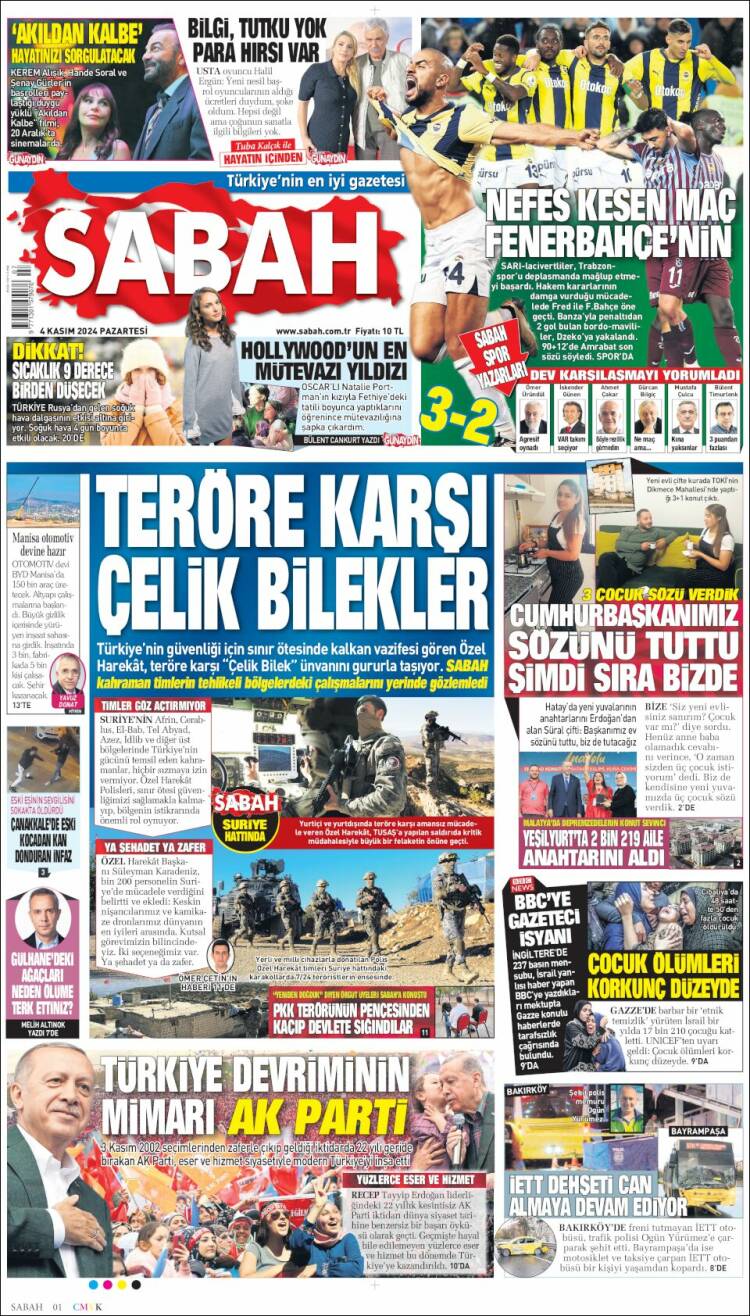 Portada de Sabah (Turqu&iacute;a)