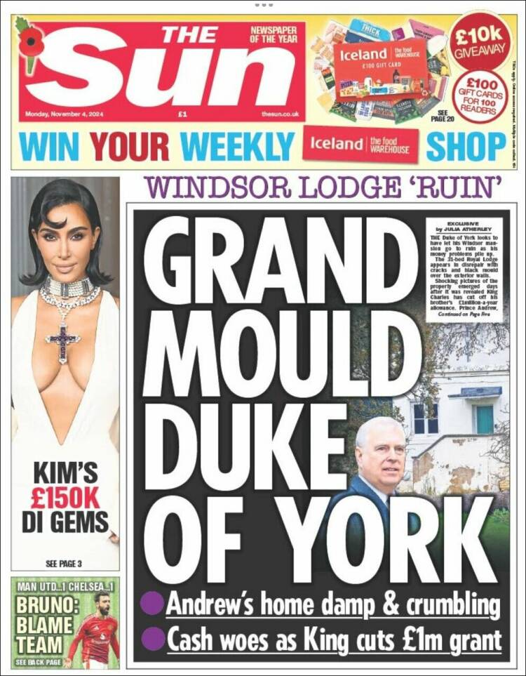 Portada de The Sun (Reino Unido)