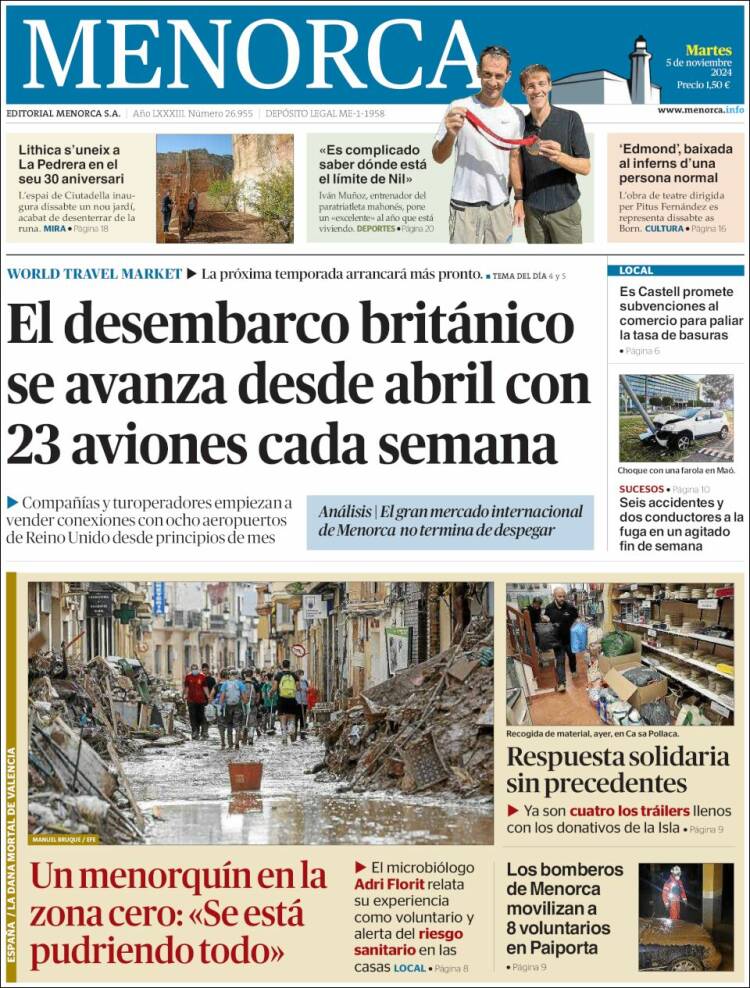 Portada de Menorca - Diario Insular (España)