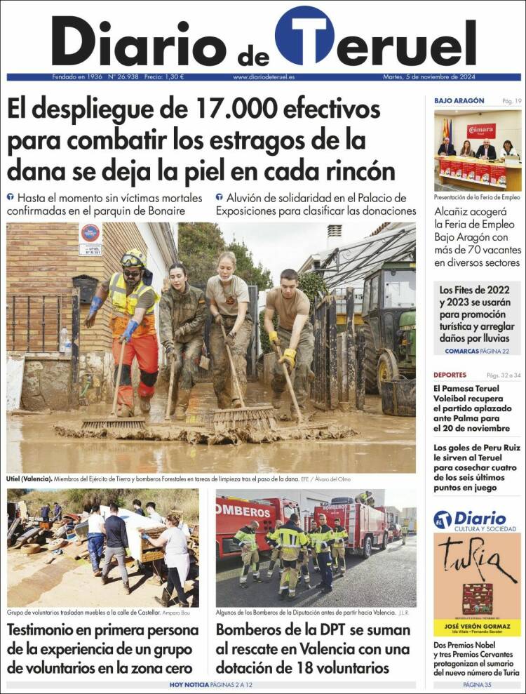 Portada de Diario de Teruel (España)