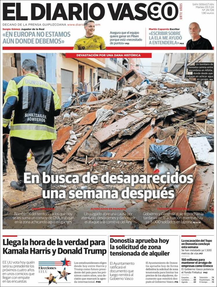 Portada de Diario Vasco (España)