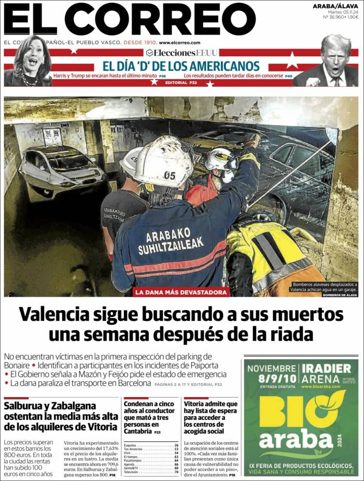 Portada de El Correo - Álava (España)