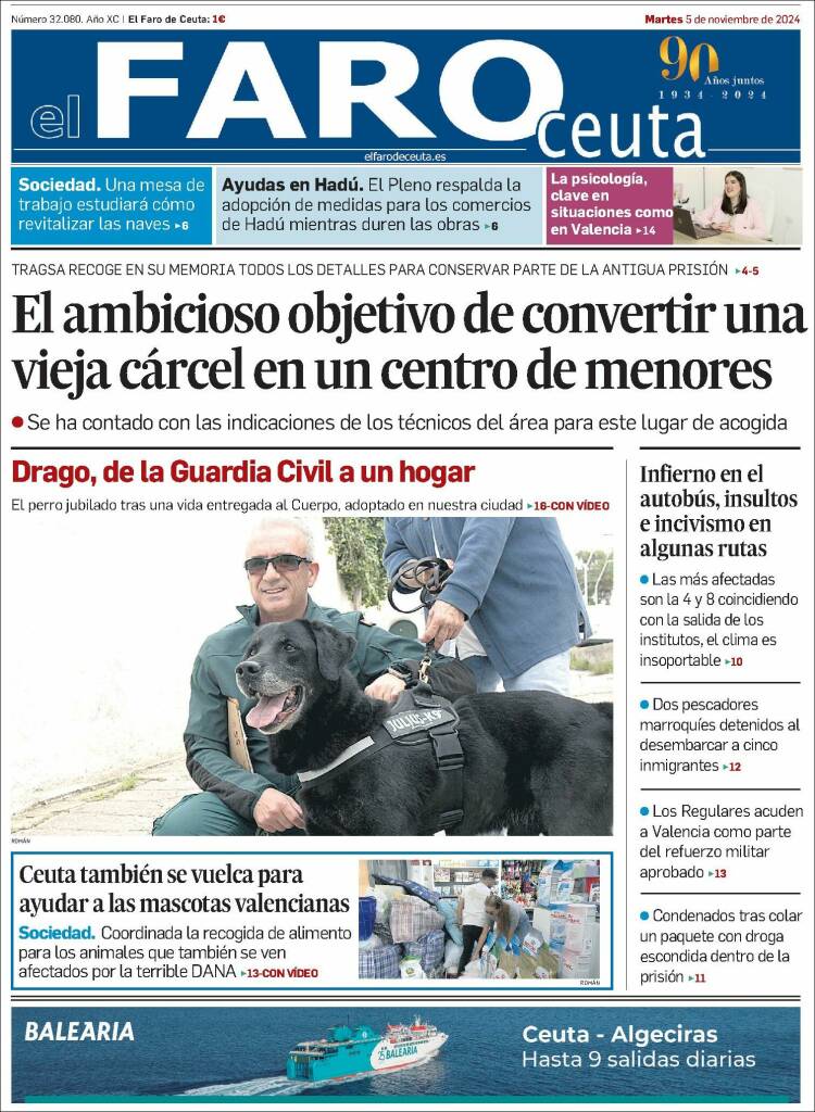 Portada de El Faro de Ceuta (España)