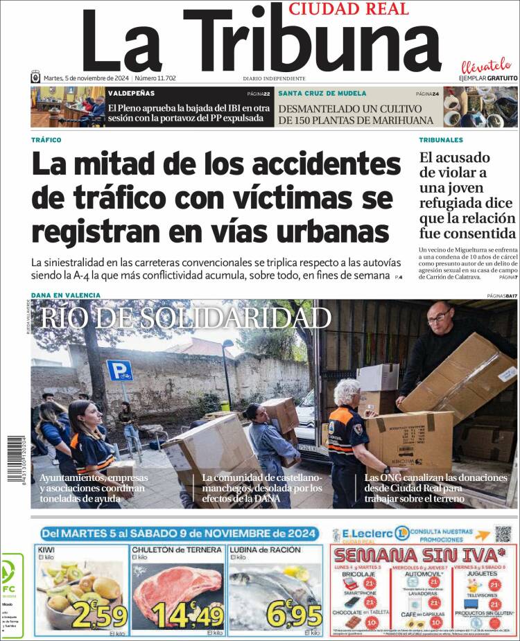 Portada de La Tribuna de Ciudad Real (España)