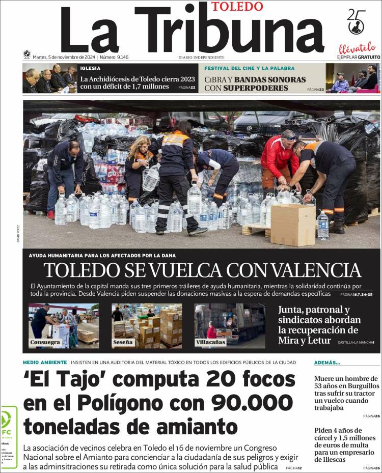 Portada de La Tribuna de Toledo (España)