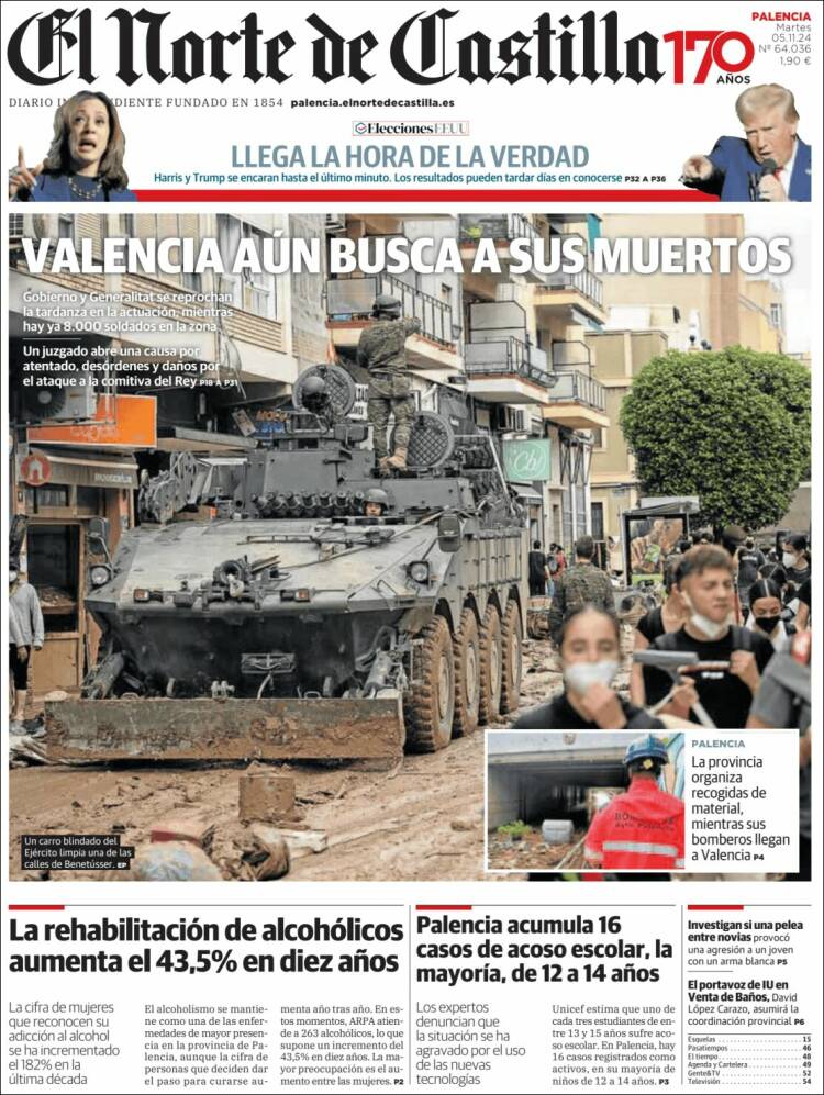 Portada de Norte de Castilla - Palencia (España)