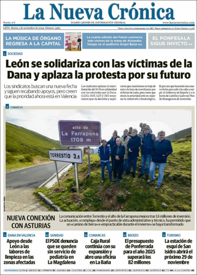 Portada de La Nueva Crónica (España)