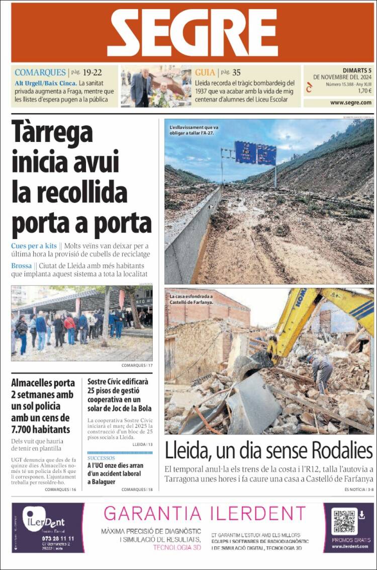 Portada de Segre (España)