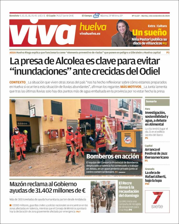 Portada de Viva Huelva (España)