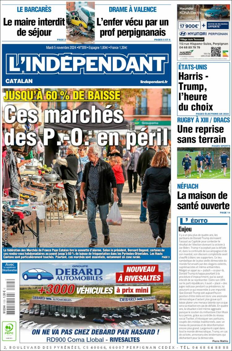 Portada de Le Indépendant (France)