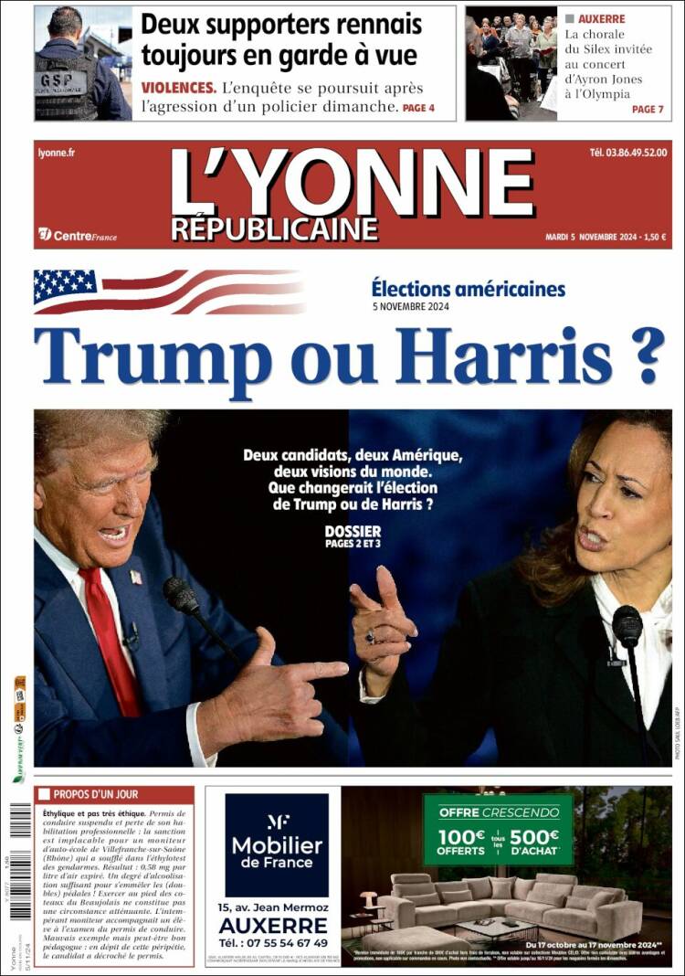 Portada de L'Yonne-Républicaine (France)