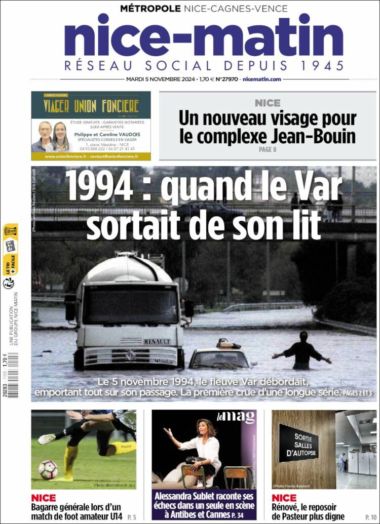 Portada de Nice-Matin (France)