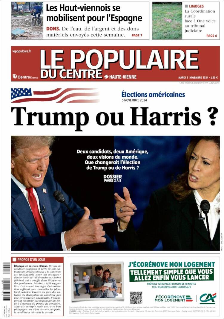 Portada de Le Populaire du Centre (France)